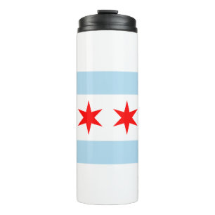 Termo Taza térmica con bandera de Chicago, Illinois