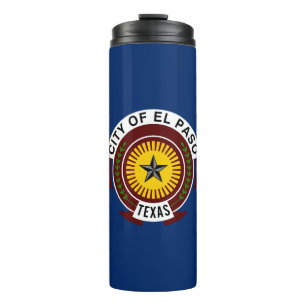 Termo Taza térmica con bandera de la ciudad de El Paso, 