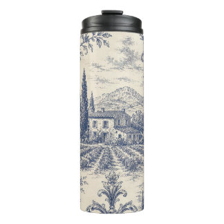 Termo taza térmica con estampado de lavanda vintage