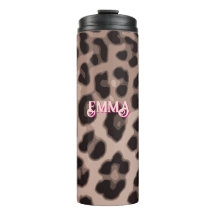 Taza térmica con estampado de leopardo personaliza