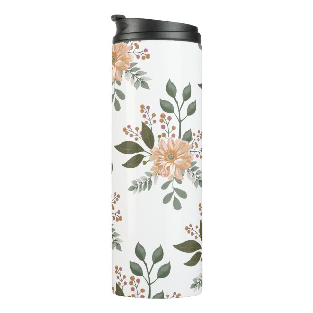 Termo Taza térmica con estampado floral (Rotado hacia la derecha)