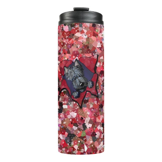 Termo Taza térmica con explosión de Terrier escocés (Anverso)