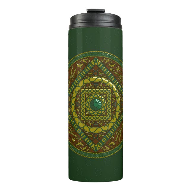 Termo Taza térmica con mandala de Tauro (Anverso)