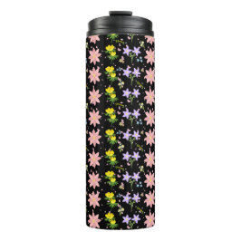 Termo Taza térmica con patrón botánico de flores silvest