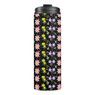 Termo Taza térmica con patrón botánico de flores silvest