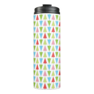 Termo Taza térmica con patrón de árbol de Navidad brilla
