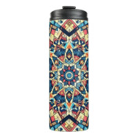 Taza térmica con patrón de caleidoscopio