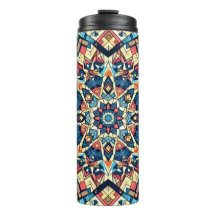 Taza térmica con patrón de caleidoscopio