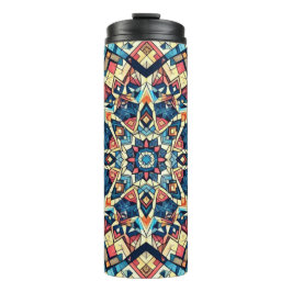 Termo Taza térmica con patrón de caleidoscopio