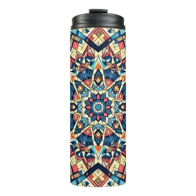 Termo Taza térmica con patrón de caleidoscopio (Anverso)