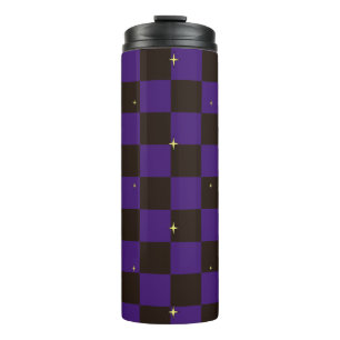 Termo Taza térmica con patrón de cuadros púrpura de Hall
