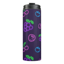 Termo Taza térmica con patrón de frutas neón