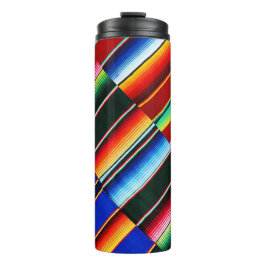 Termo Taza térmica con rayas coloridas de serape