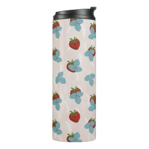 Termo Taza térmica con salpicaduras de fresa