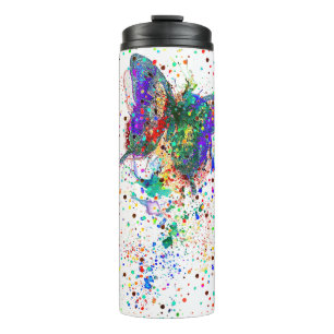 Termo Taza térmica con salpicaduras de mariposa
