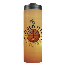Taza térmica con tema de baloncesto 