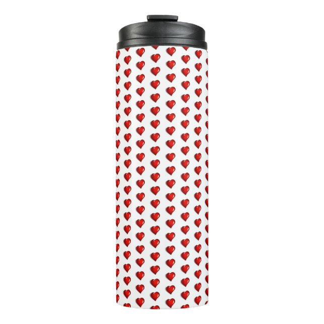 Termo Taza Térmica Corazones Rojos (Anverso)