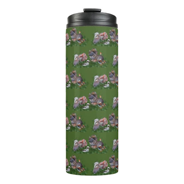 Termo Taza térmica de animales del bosque (Anverso)