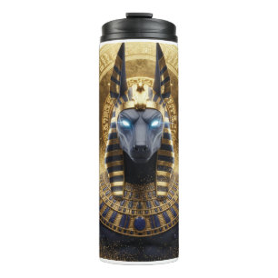Termo Taza térmica de Anubis el chacal   Dios del Antigu
