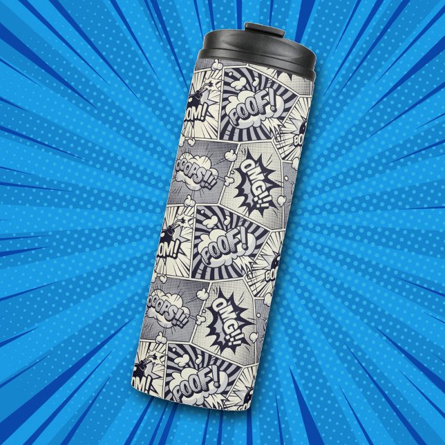 Termo Taza térmica de arte pop de cómic (Subido por el creador)