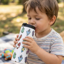 Taza térmica de aves de dibujos animados divertido