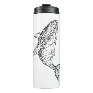 Termo Taza térmica de ballena geométrica minimalista
