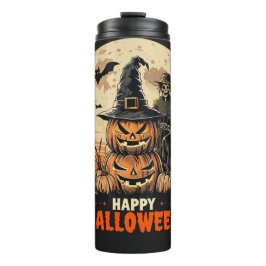 Termo Taza térmica de calabaza espantapájaros de Hallowe