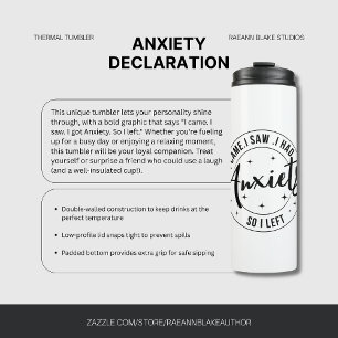 Termo Taza térmica de declaración de ansiedad