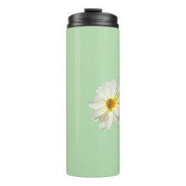 Termo Taza térmica de flor blanca y abeja de miel con fo