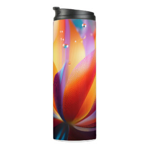 Termo Taza térmica de flor de arcoíris LGPTQ