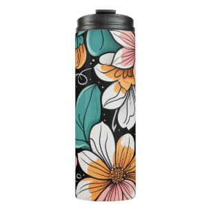 Termo Taza térmica de flores