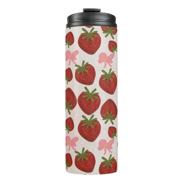 Termo Taza térmica de fresas y lazos (Anverso)