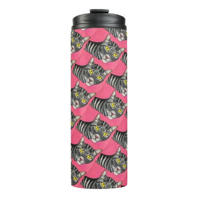 Termo Taza térmica de gato atigrado (Anverso)