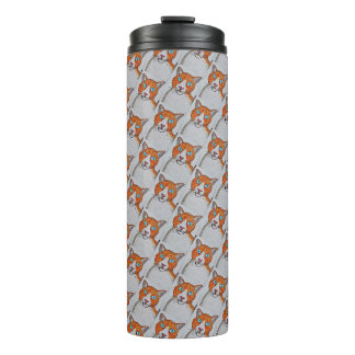 Termo Taza térmica de gato jengibre y blanco