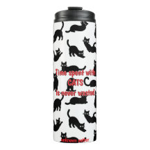 Taza térmica de gato negro