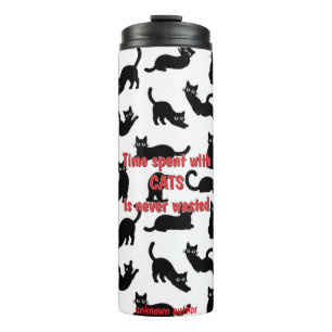 Termo Taza térmica de gato negro