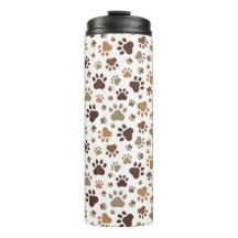 Taza térmica de huellas de patas embarradas