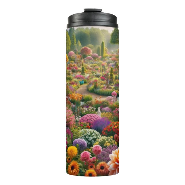 Termo Taza térmica de jardín de flores de fantasía (Anverso)