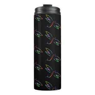 Termo Taza térmica de libélulas coloridas