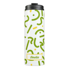 Termo Taza térmica de líneas verdes
