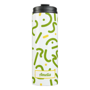 Termo Taza térmica de líneas verdes