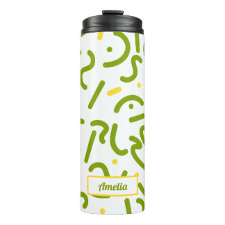 Termo Taza térmica de líneas verdes