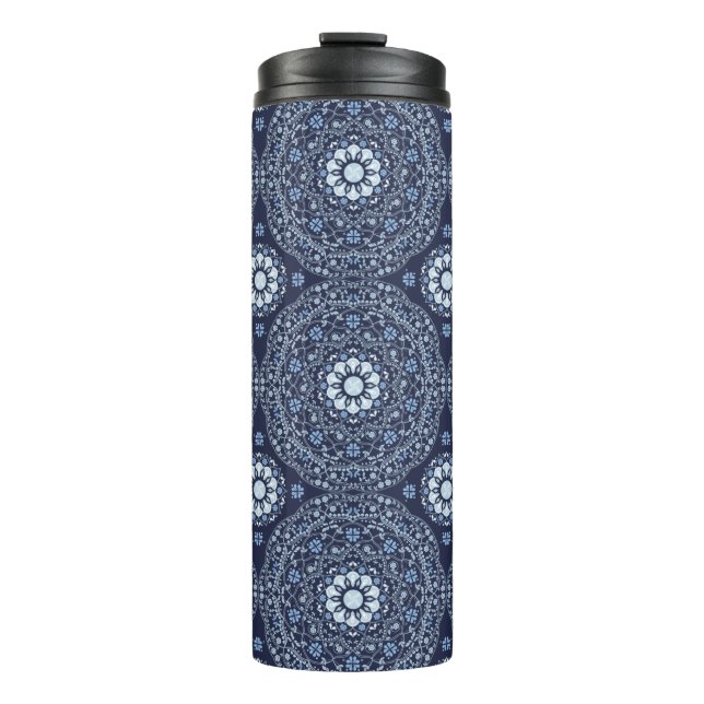Termo Taza térmica de Mandala Azul (Anverso)