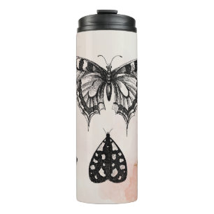 Termo Taza térmica de mariposas y polillas vintage