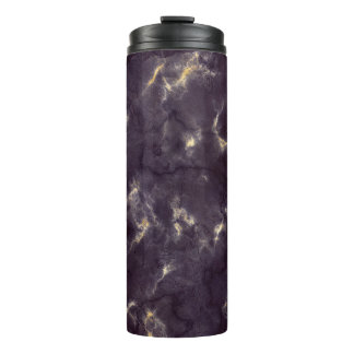 Termo Taza térmica de mármol de humo de oro negro