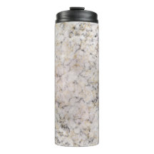 Taza térmica de mármol gris blanco humo dorado
