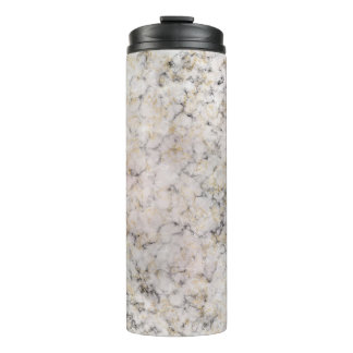 Termo Taza térmica de mármol gris blanco humo dorado