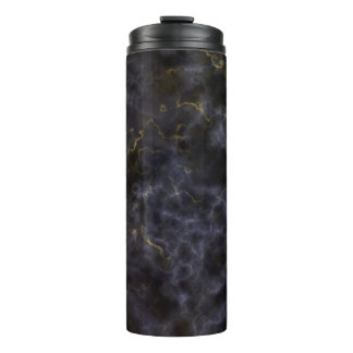Termo Taza térmica de mármol gris blanco humo dorado