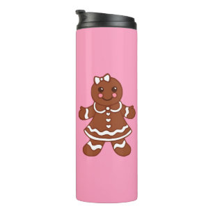Termo Taza térmica de niña de pan de jengibre 