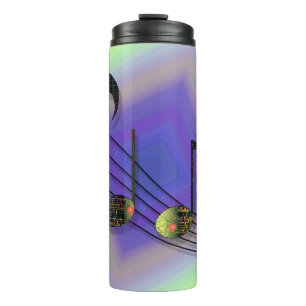 Termo Taza térmica de notas de Dubstep